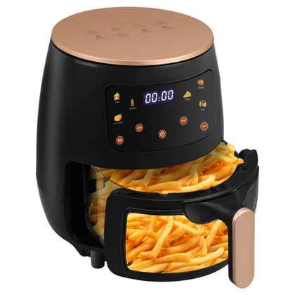 Air Fryer 6L Small Family Fryer Oven Glass Basket Visible Cooker Digital Touch
