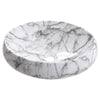 Oval Cloakroom Sink Countertop Basin 480x340mm Grey Marble Ceramic HandWash Bowl