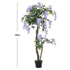 Artificial Pink Wisteria Flower Tree Realistic Fake Plant in Pot Indoor Outdoor