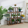 Outdoor Indoor Pot Plant Stand Garden Wooden 5 Tier Planter Corner Shelf Display