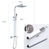 Thermostatic Bath Shower Mixer Set Square Twin Head Expose Valve Rainfall Chrome