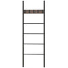 5-Tiers Blanket Ladder Wall leaning Display Shelf Industrial Blanket Holder Rack