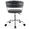 Faux Fur Home Office Chair Sherpa Swivel Desk Chair Adjustable Height Rolling