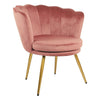 Genesis Flora Accent Tub Chair Scallop Armchair Petal Back With Golden Legs
