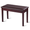 2-in-1 PU Leather Piano Bench Double Duet Seat W/Padded Cushion Music Storage