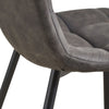 Set of 2 Faux Leather/Suede Dining Chairs Metal Legs Reception Restaurant Chair