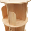 360 Rotating Bookshelf Wooden Book Storage Rack Shelves 1 layers Bookcase 46cm D