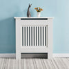 Modern Radiator Cover Cabinet MDF Vertical Slat Shelve Home Furniture White