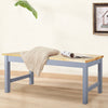 Wood Dining Bench Long Seat Chair Lounge Stool Natural White Painted Side Table