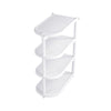 Portable 4 Tier White Shoe Storage Rack - Home Space Saving Shoe Organiser Rack