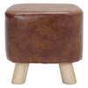 Small Square/Round Footstool Pouffe Sofa Stool Chair Velvet Fabric Padded Seat