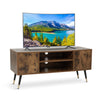 Retro TV Unit Stand TV Cabinet Industrial Style Metal Feet w/ 2 Storage Cube MDF