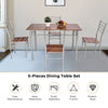 5PCS Dining Table Set Breakfast Kitchen Furniture Dinning Table with 4 Chairs