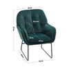 Upholstered Velvet Armchair Lounge Chair Accent Button Metal Legs Fireside Sofa