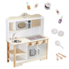 Kids Toy Large Wooden Play Kitchen Playset with Accessories Pretend Cooking Set