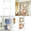 Home Flex Movable Garment Racks Coat Hanger Clothes Wardrobe Living Room