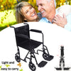Lightweight Transit Folding Travel Wheelchair Portable Brakes Comfortable Carry