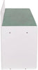 Childrens Storage Bench White Wooden Toy Box Green Cushion Kids Open Cubes Book