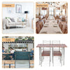 5PCS Dining Table Set Breakfast Kitchen Furniture Dinning Table with 4 Chairs