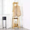 Space Saving Clothes Coat Hat Rack Tree Stand Hanger Organizer Shelf Unit Bamboo