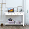 3 Drawers Console Table Hallway Storage Cabinet Sofa Side Table W/ Storage shelf