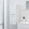 vidaXL Bathroom Cabinet High Gloss White 30x30x80 cm Chipboard GF0