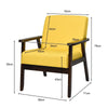 Modern Upholstered Accent Sofa Chair Wooden Armchair Leisure Lounge Chair