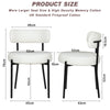 Modern Dining Chair Set Upholstered Kitchen Chairs TeddyFleece Velvet White Soft