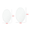 Frameless Oval Wall Mirror Sticking Hanging Makeup Unit Smooth Round Glass Edge