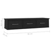 Wooden Wall Mounted Shelf Drawer Floating Bedside Table Shelf Cabinet Nightstand