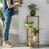 75cm Tall Wood Plant Stand Ladder Flower Pot Display Rack Shelf Corner Room Deco
