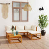 5 Piece Garden Set with Cushions Solid Wood Acacia (UK/IE/FI/NO V4J7