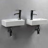 Small Compact Bathroom Cloakroom Hand Wash Basin Sink Ceramic Wall Hung Modern