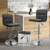 2PCS bar stool 360 degrees swivel comfortable with PU leather soft upholstery