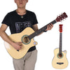 38" Folk Acoustic Guitar Musical Instrument Set with Tuner Capo for Beginner UK