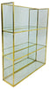Gold Glass Mirror Shelving Shelf Display Storage Unit Wall Mounted Home Decor