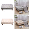 Footstool Velvet Chesterfield Ottoman Bench Pouffe Sofa Foot Stool Coffee Table