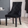 2 Velvet Kitchen Dining Room Chairs Ring Knocker High Back Chair Button Armchair