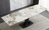 Ceramic Extending Table – White & Copper