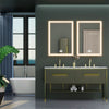LED Illuminated Bathroom Mirror Cabinet with Shelf Storage 500x700 Wall Mounted