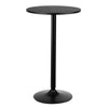 Modern Round Bar Table Counter Pub Table Standing Bistro Table with Solid Base