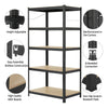5 TIER BOLTLESS METAL SHELVING UNIT STORAGE RACKING SHELVES GARAGE WAREHOUSE