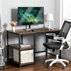 120x60cm Computer Desk with Storage Shelves Home Office Study Writing Work Table