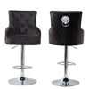 1/2X Bar Stools Velvet Breakfast Chair Kitchen High Counter Stool Pub Restaurant