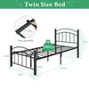 Twin Size Bed Frame 3FT Metal Platform Bed Frame Adults Kids Teenagers Bedroom