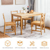 5-Piece Dining Set Bamboo Dining Table & 4 Chairs kitchen Furniture Waterproof