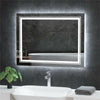 Elegant Bathroom Mirror Dual Light LED Wall lighted Mirror Vertically Horizontal