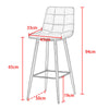 2X Bar Stools PU/ Velvet/ Fabric Breakfast Stool Chairs Kitchen Pub Grey Brown