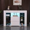 High Gloss Modern LED Display Cabinet Sideboard Buffet Cupboard TV Unit Stand UK