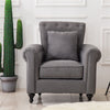Retro/Vintage Tub Accent Chair Upholstered Padded Armchair Lounge Fabric Sofa UK